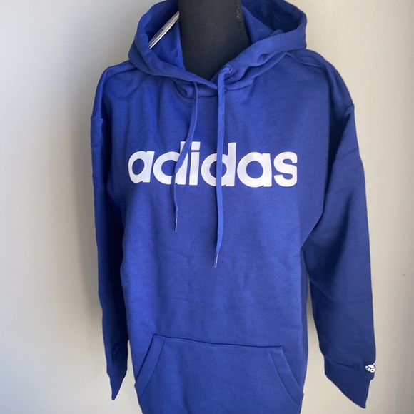 Mens Adidas Blue Hoodie, Size Medium - Picture 3 of 8